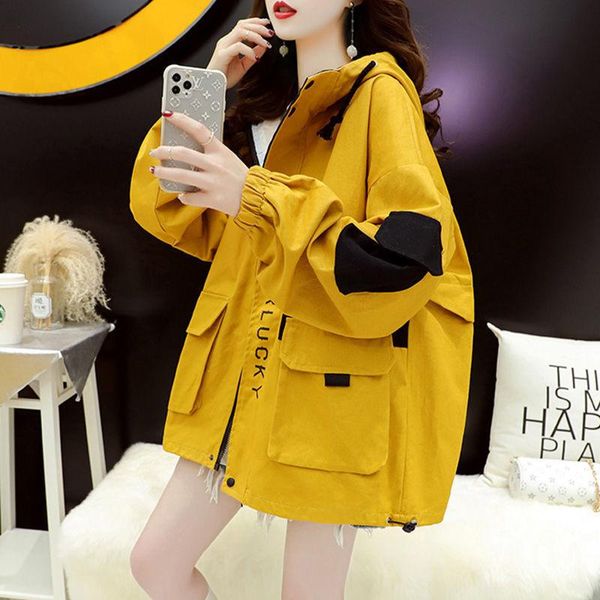 women's jackets 2021 korean relaxed large size lazy style versatile womens bomber jacket for spring harajuku female coat kimono, Black;brown
women's jackets 2021 korean relaxed large size lazy style versatile womens bomber jacket for spring harajuku female coat kimono, Black;brown