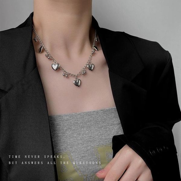pendant necklaces beads woman heart necklace women chain lovers jewelry wedding silver color trendy kpop party metal collares
pendant necklaces beads woman heart necklace women chain lovers jewelry wedding silver color trendy kpop party metal collares