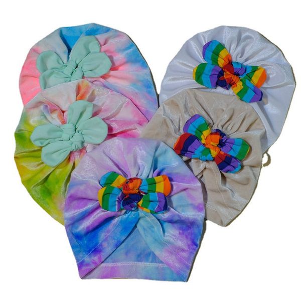 child tie dyed beanie headband pullover winter hat bow elastic newborn cap for kids little girls accessories, Yellow
child tie dyed beanie headband pullover winter hat bow elastic newborn cap for kids little girls accessories, Yellow