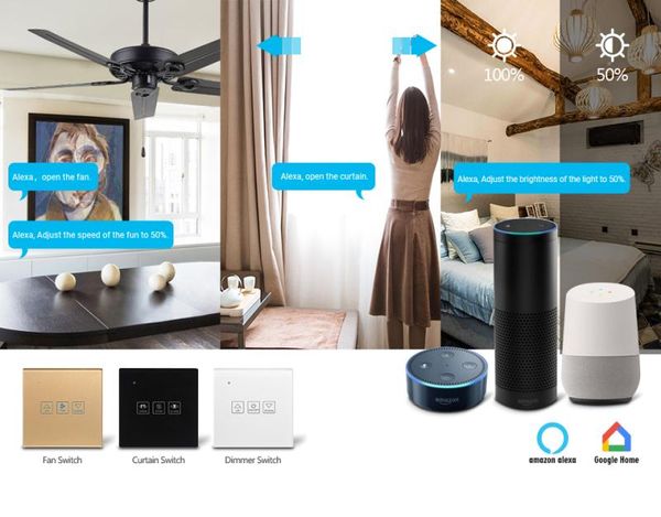 smart home control zigbee wifi wall touch switch dimmer/fan/curtain compatible with tuya app alexa google
smart home control zigbee wifi wall touch switch dimmer/fan/curtain compatible with tuya app alexa google