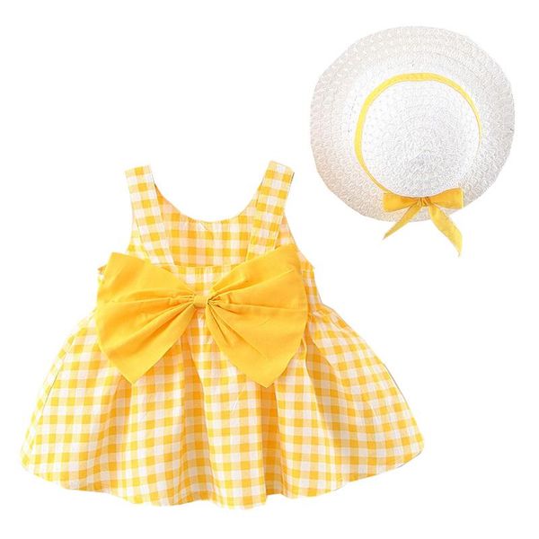 girl's dresses plaid baby girl dress with hat summer toddler cotton big back bow outfits kids clothes, Red;yellow
girl's dresses plaid baby girl dress with hat summer toddler cotton big back bow outfits kids clothes, Red;yellow