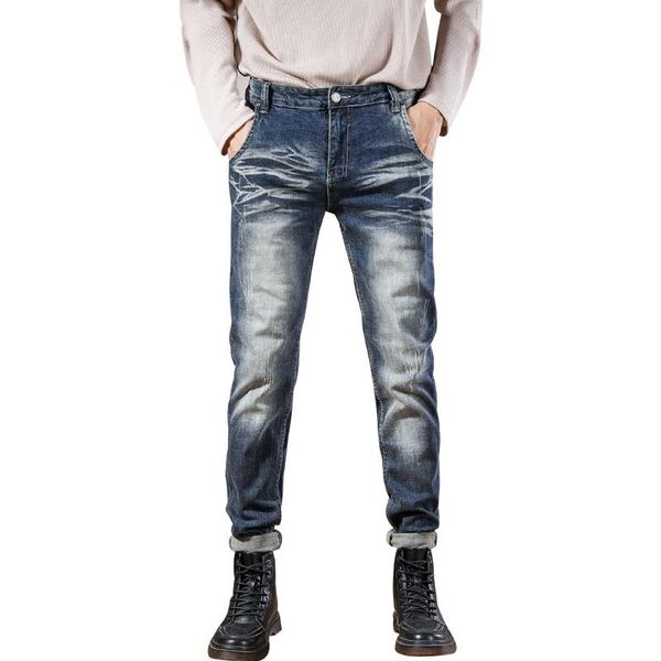 men's jeans mens pants blue elasticity spring and autumn slim straight washed denim trousers for man boys good quality
men's jeans mens pants blue elasticity spring and autumn slim straight washed denim trousers for man boys good quality