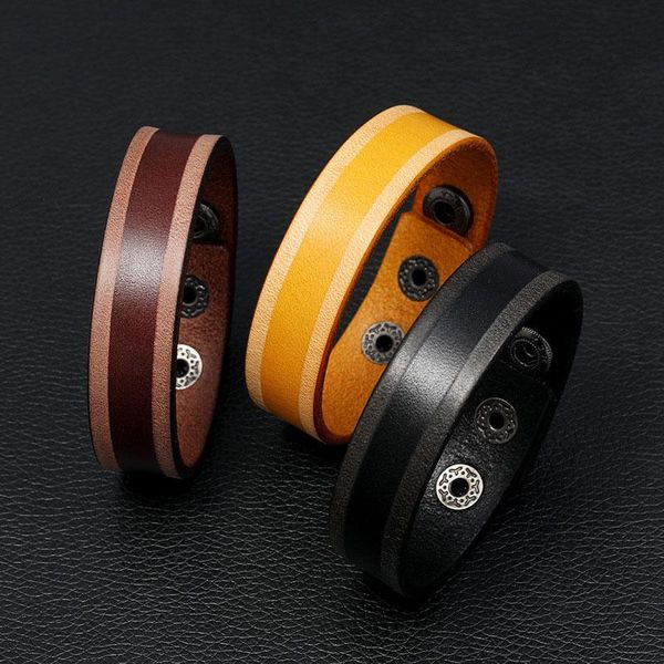 bangle mens simple black brown leather adjustable charm bracelets retro punk party club decor jewelry
bangle mens simple black brown leather adjustable charm bracelets retro punk party club decor jewelry