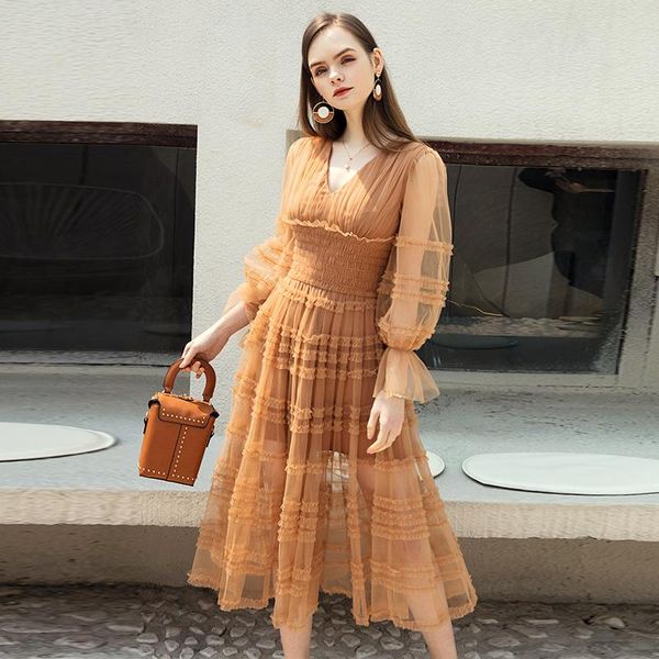arrival summer mesh dress vintage v-neck lantern sleeve solid empire elegant lace holiday long 65608 casual dresses, Black;gray
arrival summer mesh dress vintage v-neck lantern sleeve solid empire elegant lace holiday long 65608 casual dresses, Black;gray