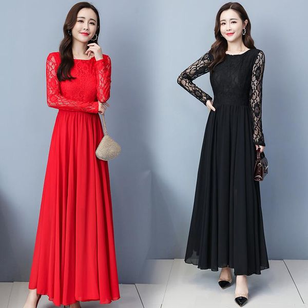 casual dresses autumn winter vintage chiffon midi dress 2021 4xl plus size white lace maxi women party long sleeve elegant vestido, Black;gray
casual dresses autumn winter vintage chiffon midi dress 2021 4xl plus size white lace maxi women party long sleeve elegant vestido, Black;gray