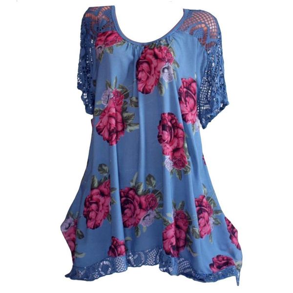 plus size vintage womens and blouses summer lace patchwork floral printed short sleeve shirt tunic blusas feminina, White
plus size vintage womens and blouses summer lace patchwork floral printed short sleeve shirt tunic blusas feminina, White