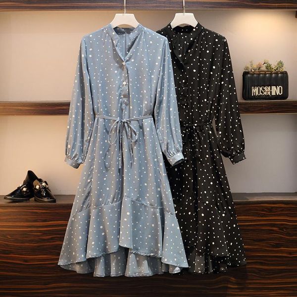 irregular temperament wave point fishtail dress women autumn large size loose ladies wild mid-length ruffle female e334 casual dresses, Black;gray
irregular temperament wave point fishtail dress women autumn large size loose ladies wild mid-length ruffle female e334 casual dresses, Black;gray