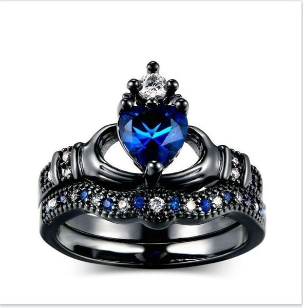 wedding rings charming blue crystal heart crown bridal ring set women's zircon engagement glamour jewelry, Slivery;golden
wedding rings charming blue crystal heart crown bridal ring set women's zircon engagement glamour jewelry, Slivery;golden