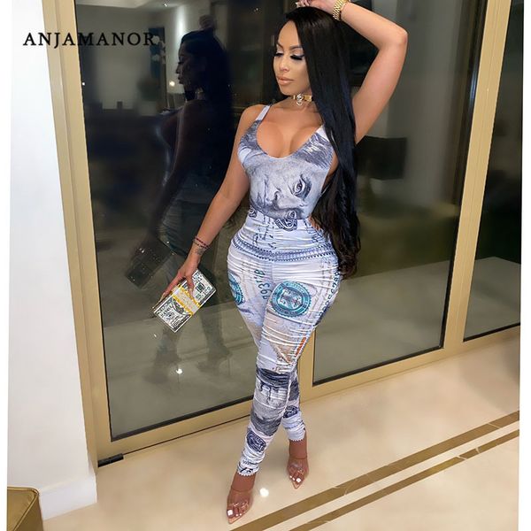 anjamanor ladies jumpsuits money printed deep v ruched bodycon rompers fall 2021 women club outfits dropshipping d6-da32, Black;white
anjamanor ladies jumpsuits money printed deep v ruched bodycon rompers fall 2021 women club outfits dropshipping d6-da32, Black;white