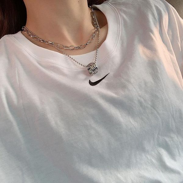 pendant necklaces punk metal choker necklace for women big thick chain round hollow multilayer long jewelry 2021, Silver
pendant necklaces punk metal choker necklace for women big thick chain round hollow multilayer long jewelry 2021, Silver