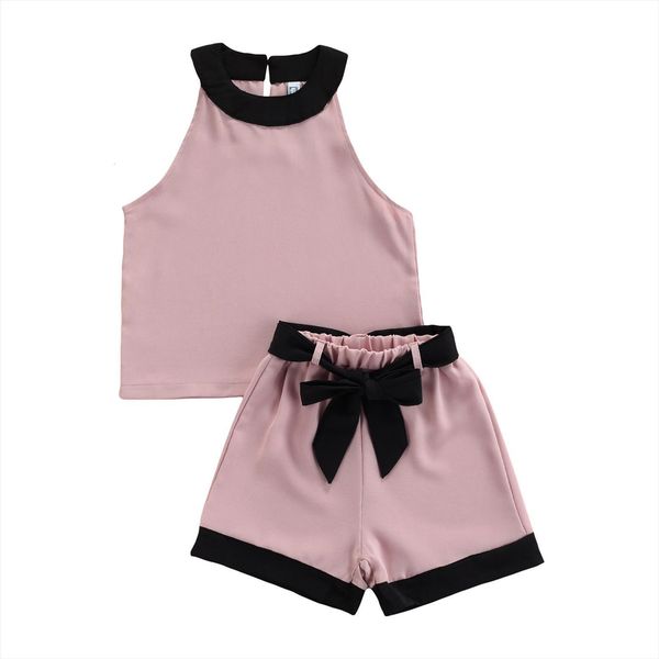 3 9y infant kids baby girls casual two piece clothes set, pink round collar sleeveless and elastic waist shorts, White
3 9y infant kids baby girls casual two piece clothes set, pink round collar sleeveless and elastic waist shorts, White