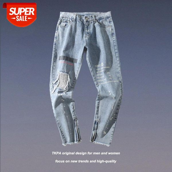 tkpa jeans men's fruit ripped trousers distressed paint splash print pleated denim #rh9c, Blue
tkpa jeans men's fruit ripped trousers distressed paint splash print pleated denim #rh9c, Blue