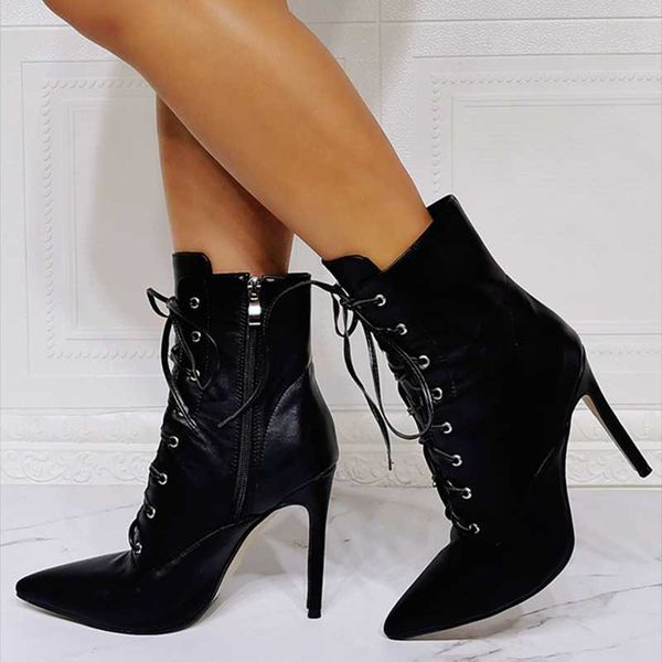 boots simple style women casual shoes booty black ankle high heel pointed toe lace up lady's winter wearing big size 47
boots simple style women casual shoes booty black ankle high heel pointed toe lace up lady's winter wearing big size 47