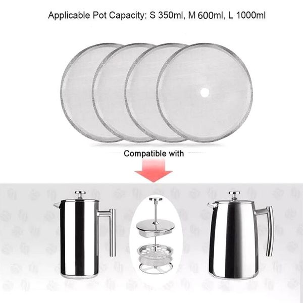 coffee filters 80/100mesh reusable filter stainless steel mesh for french press tea maker high quality
coffee filters 80/100mesh reusable filter stainless steel mesh for french press tea maker high quality