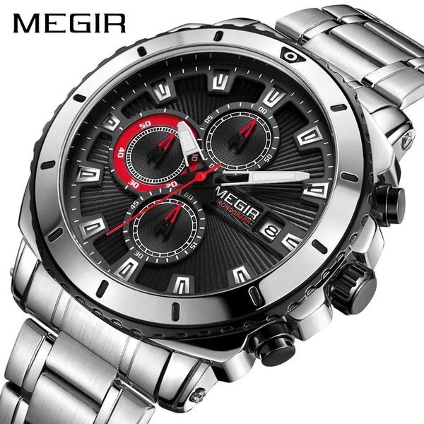 wristwatches megir 2021 stainless steel strap fashion men's waterproof calendar multifunctional sports band quartz watches 2075g, Slivery;brown
wristwatches megir 2021 stainless steel strap fashion men's waterproof calendar multifunctional sports band quartz watches 2075g, Slivery;brown