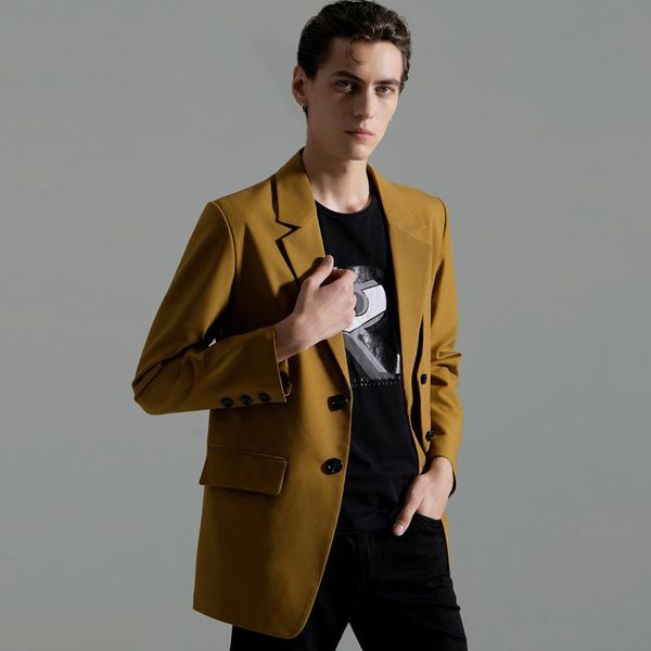 men's suits & blazers spring autumn male blazer luxury single breasted casual men fashion loose solid color jackets and coat, White;black
men's suits & blazers spring autumn male blazer luxury single breasted casual men fashion loose solid color jackets and coat, White;black