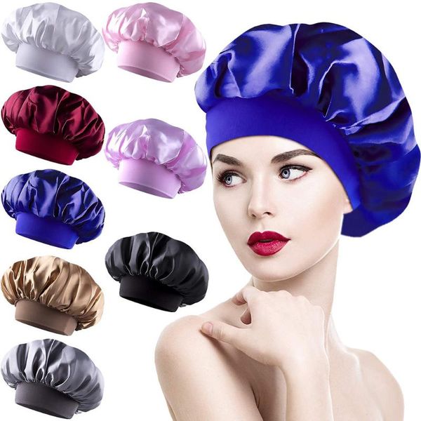 8pcs milk silk pure color night cap headwear wide elastic band women hair treatment hat care shower caps
8pcs milk silk pure color night cap headwear wide elastic band women hair treatment hat care shower caps