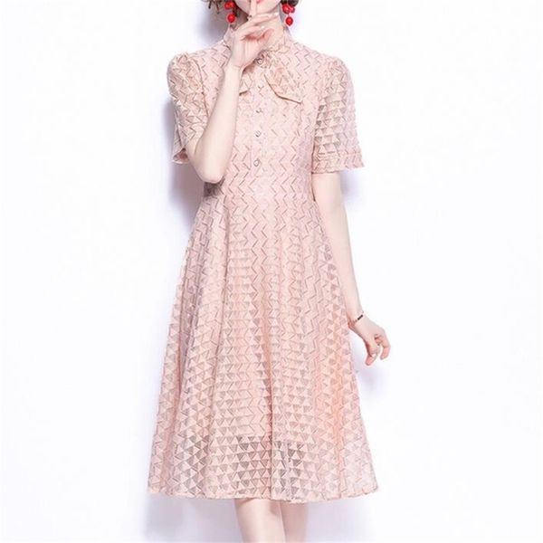 women summe lace dress high-end ladies o-neck stitching runway vintage female slim party dresses 210603, Black;gray
women summe lace dress high-end ladies o-neck stitching runway vintage female slim party dresses 210603, Black;gray