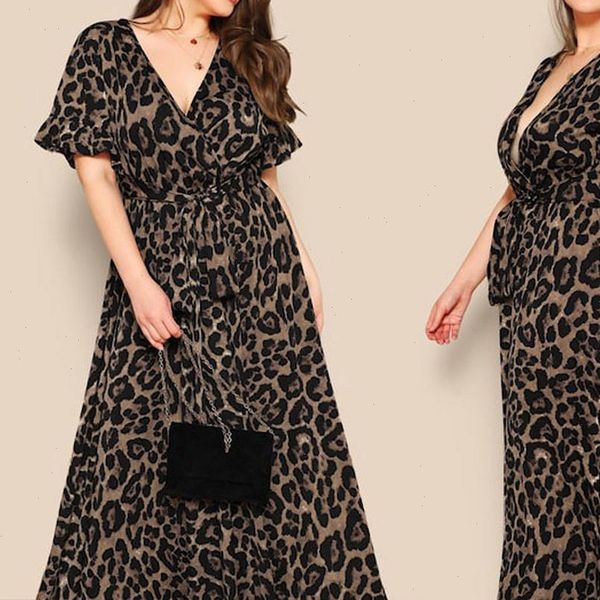 fashion plus size womens dresses leopard print v neck short sleeve bandage dress, Black;gray
fashion plus size womens dresses leopard print v neck short sleeve bandage dress, Black;gray
