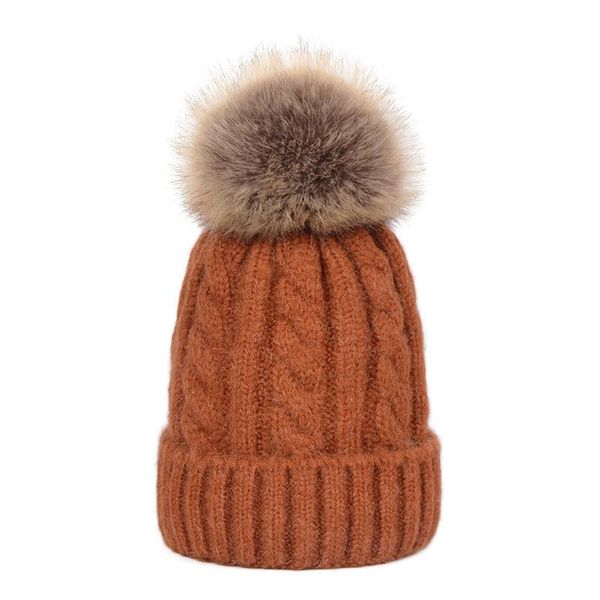 beanies single fur pom parent kids cap winter keep warm hat knitting soft woolen solid colors nice looking 
beanies single fur pom parent kids cap winter keep warm hat knitting soft woolen solid colors nice looking