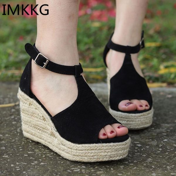 platform open toe sandals women wedges shoes 2021 summer woman casual high heels buckle sandalias mujer a00012, Black
platform open toe sandals women wedges shoes 2021 summer woman casual high heels buckle sandalias mujer a00012, Black