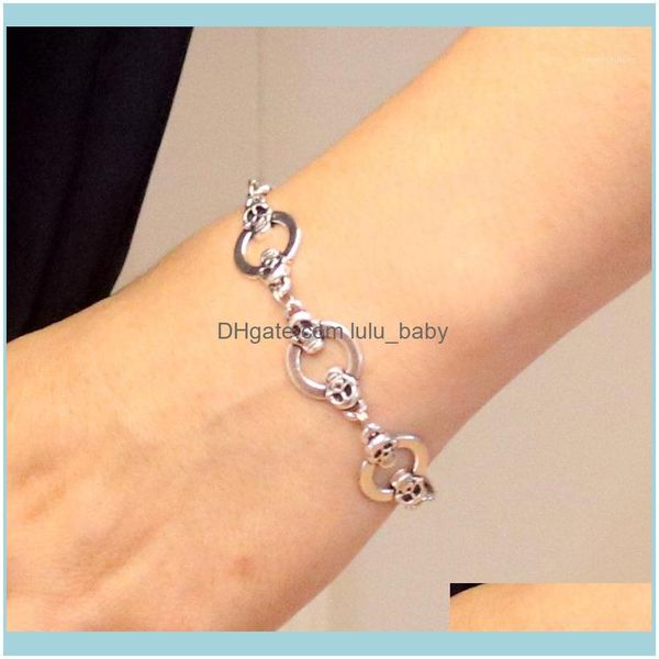 link bracelets jewelrylink chain skeleton skull heads wristband bracelet bangle fit men and women fashion jewellery1 drop delivery 2021 s7, Black 
link bracelets jewelrylink chain skeleton skull heads wristband bracelet bangle fit men and women fashion jewellery1 drop delivery 2021 s7, Black