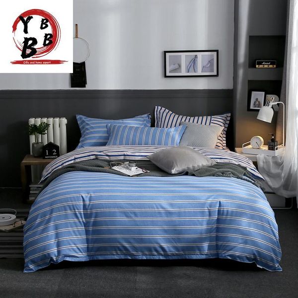 bedding sets blue stripe 3/4pcs simple duvet cover bed sheets pillowcases twin full king comforter luxury bedclothes
bedding sets blue stripe 3/4pcs simple duvet cover bed sheets pillowcases twin full king comforter luxury bedclothes