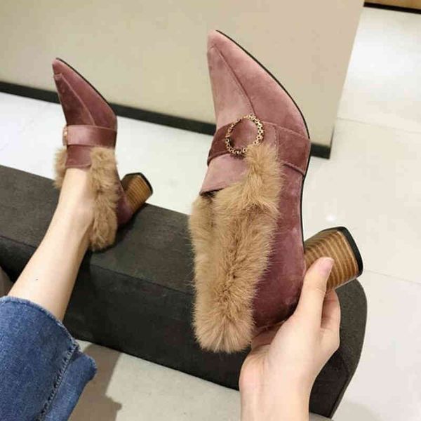 dress shoes fur shoes women's new autumn and winter wear rabbit fur plus velvet women thick with warm high heels tm7f, Black
dress shoes fur shoes women's new autumn and winter wear rabbit fur plus velvet women thick with warm high heels tm7f, Black