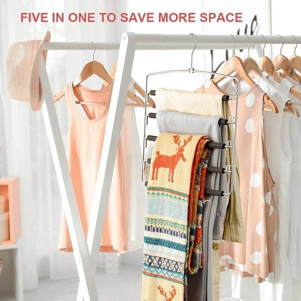 pants hangers 5 layers space saving with non-slip foam padded swing arm storage (2 pack)-abux & racks
pants hangers 5 layers space saving with non-slip foam padded swing arm storage (2 pack)-abux & racks