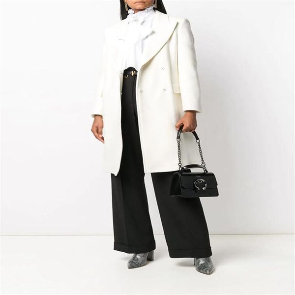 women's wool & blends 2022 autumn winter white jacket women casual lapel slim mid-length faux woolen coat female temperament overcoat g, Black
women's wool & blends 2022 autumn winter white jacket women casual lapel slim mid-length faux woolen coat female temperament overcoat g, Black