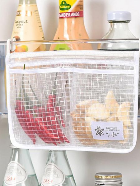 storage bags refrigerator double compartment mesh bag reusable food produce snack hanging classification seasoning organizer 2021
storage bags refrigerator double compartment mesh bag reusable food produce snack hanging classification seasoning organizer 2021