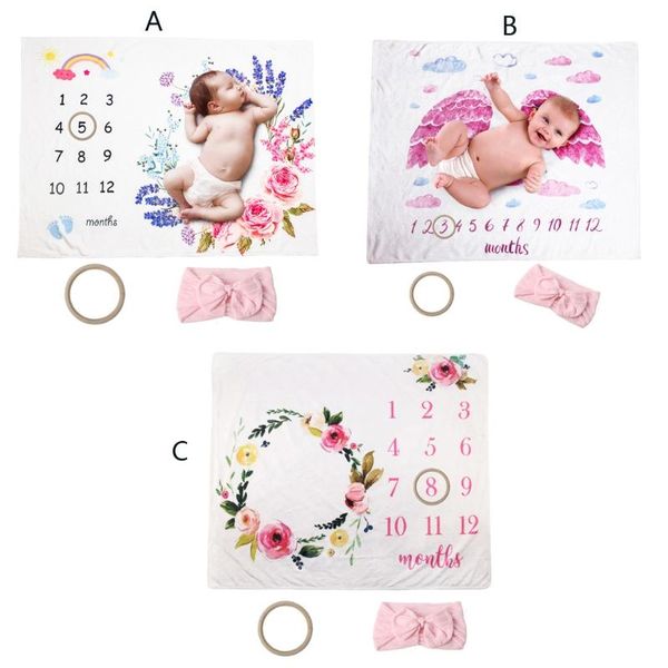 blankets & swaddling t8nd baby monthly record growth milestone blanket with headband pography props 
blankets & swaddling t8nd baby monthly record growth milestone blanket with headband pography props