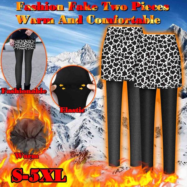 thick velvet super elastic women leggings pants fake two piece cows print ladies high waist keep warm long, Black
thick velvet super elastic women leggings pants fake two piece cows print ladies high waist keep warm long, Black