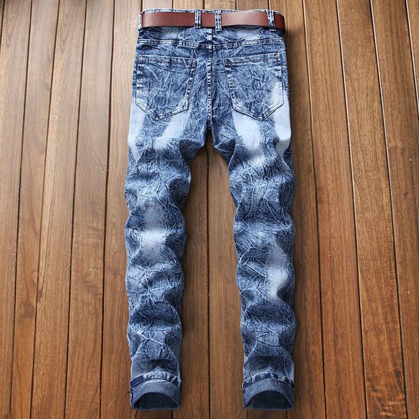 men casual jeans personalized denim pants tie dye knees holes ripped bleached scratched washed high quality, Blue
men casual jeans personalized denim pants tie dye knees holes ripped bleached scratched washed high quality, Blue