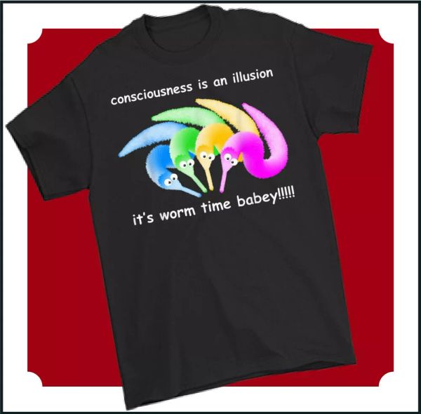 death is inevitable tee, magic worm on a cord meme magic, White;black 
death is inevitable tee, magic worm on a cord meme magic, White;black