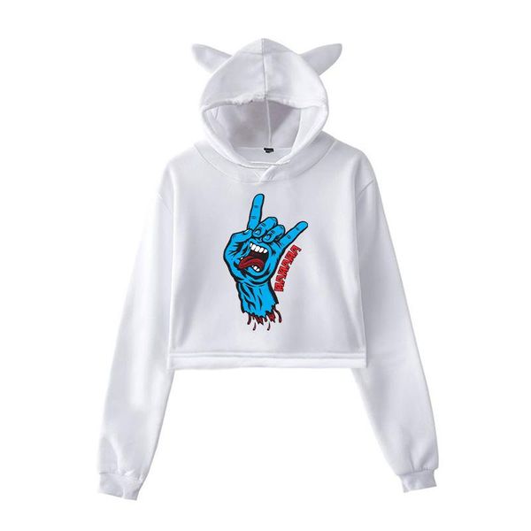 men's hoodies & sweatshirts print cat ears women long sleeve tongue sticking hand hooded pullover crop casual streetwear harajuku hood, Black
men's hoodies & sweatshirts print cat ears women long sleeve tongue sticking hand hooded pullover crop casual streetwear harajuku hood, Black