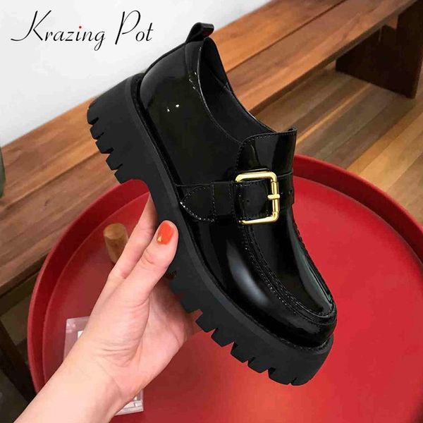 dress shoes krazing pot full grain leather metal fasteners thick bottom fashion genuine round toe high heel slip on women pumps l60, Black
dress shoes krazing pot full grain leather metal fasteners thick bottom fashion genuine round toe high heel slip on women pumps l60, Black