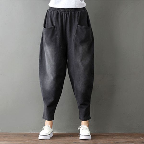 women's jeans spring arts style women elastic waist loose casual black big pocket cotton denim harem pants plus size m584 l8f2, Blue
women's jeans spring arts style women elastic waist loose casual black big pocket cotton denim harem pants plus size m584 l8f2, Blue