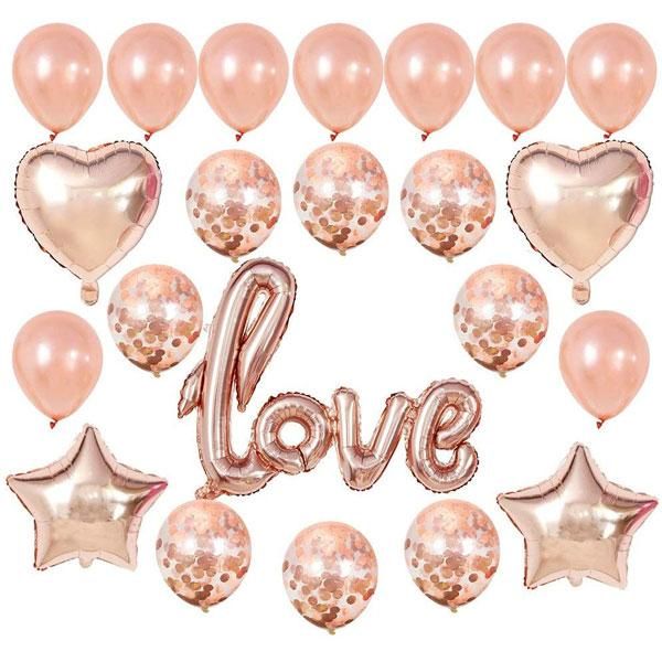 lou you foil balloons,23 pcs rose gold balloon set for valentine's day propose wedding decorations party supplies decoration
lou you foil balloons,23 pcs rose gold balloon set for valentine's day propose wedding decorations party supplies decoration