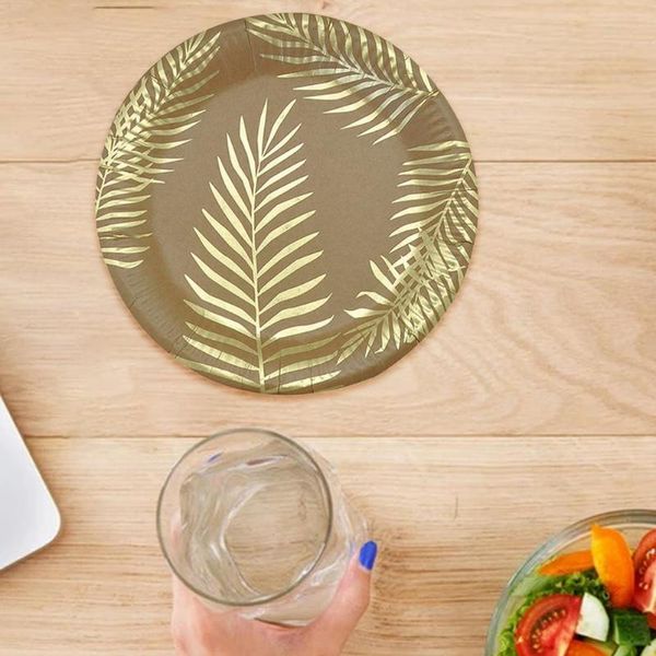 disposable dinnerware 32 pieces of party supplies palm leaf kraft paper gold foil tableware plates cups napkins birthday wedding decoration
disposable dinnerware 32 pieces of party supplies palm leaf kraft paper gold foil tableware plates cups napkins birthday wedding decoration