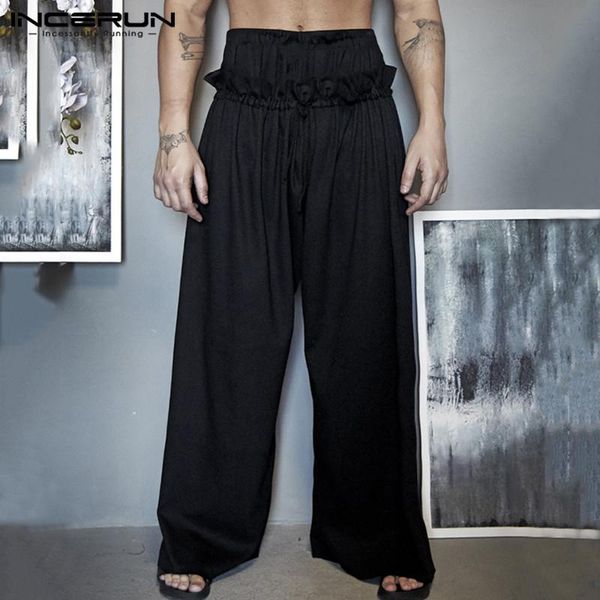 men high waist baggy pantalon hombre elasitic pants streetwear incerun fashion man wide leg loose solid color trousers 5xl men's, Black
men high waist baggy pantalon hombre elasitic pants streetwear incerun fashion man wide leg loose solid color trousers 5xl men's, Black