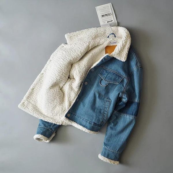 fall/winter thickened cashmere warm denim jacket lapel single breasted color matching oversize fashion couple coat women's jack, Black;brown
fall/winter thickened cashmere warm denim jacket lapel single breasted color matching oversize fashion couple coat women's jack, Black;brown