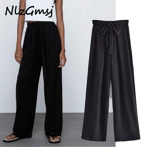 pant elastic high waist front darts tied wide leg feminine chic vintage trousers 04 210628, Black;white
pant elastic high waist front darts tied wide leg feminine chic vintage trousers 04 210628, Black;white