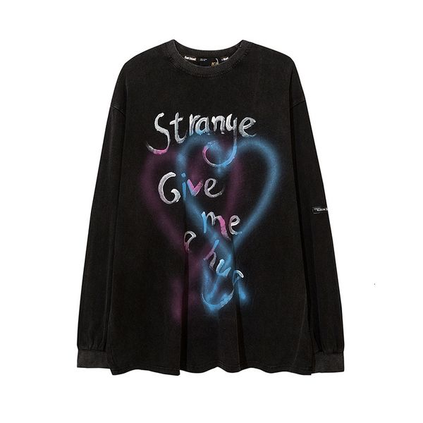 ins high street fashion brand thin large size sweater used graffiti rendering sleeve pullover men's dark bottomed long t-shirt, Black
ins high street fashion brand thin large size sweater used graffiti rendering sleeve pullover men's dark bottomed long t-shirt, Black
