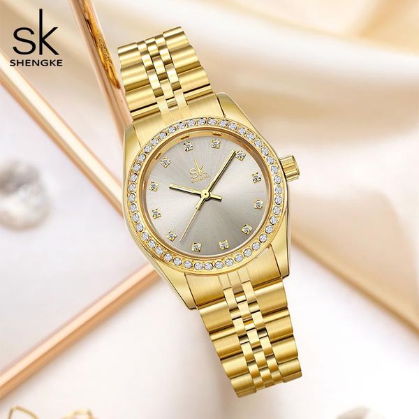 wristwatches movimento de cuarzo japones shengke relogio female steel inoxidavel golden a prova dagua for women, Slivery;brown
wristwatches movimento de cuarzo japones shengke relogio female steel inoxidavel golden a prova dagua for women, Slivery;brown