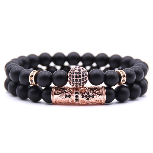 2pcs/set 8mm beads matte stone bracelet pave cz 4 color ball charm bracelets for men&women gifts creative jewelry beaded, strands, Black
2pcs/set 8mm beads matte stone bracelet pave cz 4 color ball charm bracelets for men&women gifts creative jewelry beaded, strands, Black
