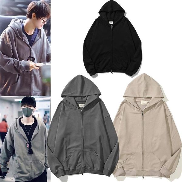 men's hoodies & sweatshirts feel of god season fog zipper coat and women's hooded cardigan sweater high street style, Black
men's hoodies & sweatshirts feel of god season fog zipper coat and women's hooded cardigan sweater high street style, Black