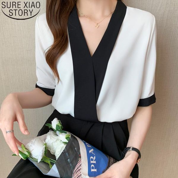 women's blouses & shirts 2021 korean v-neck shirt office lady fashion chiffon women white blouse temperament thin female blusas 15450
women's blouses & shirts 2021 korean v-neck shirt office lady fashion chiffon women white blouse temperament thin female blusas 15450