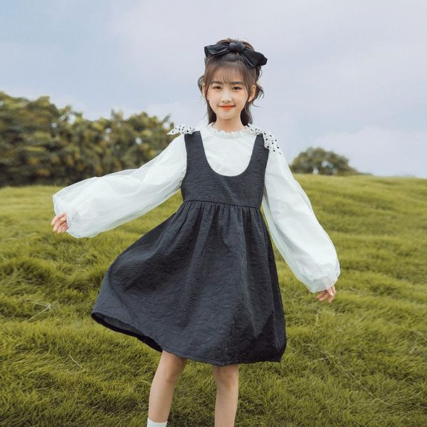 clothing sets girls' long sleeve suit casual fashion shirt + suspender skirt 120-170cm chill 2 piece for kids retail, White
clothing sets girls' long sleeve suit casual fashion shirt + suspender skirt 120-170cm chill 2 piece for kids retail, White