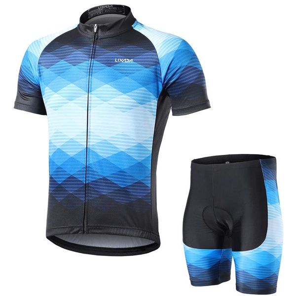 lixada men cycling jersey breathable short sleeve bike shirt and padded shorts mtb bicycle clothing suit racing sets, Black;blue
lixada men cycling jersey breathable short sleeve bike shirt and padded shorts mtb bicycle clothing suit racing sets, Black;blue